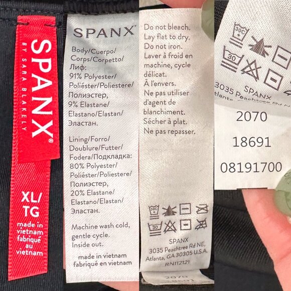 Spanx Ready To Wow! High Rise Velvet Leggings in Black Style 2070 Women's Sz XL - Picture 3 of 15